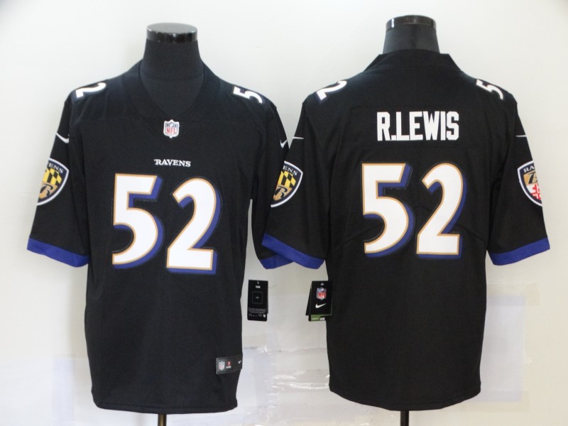 Men Baltimore Ravens 52 R Lewis Black Nike Vapor Untouchable Stitched Limited NFL Jerseys 7
